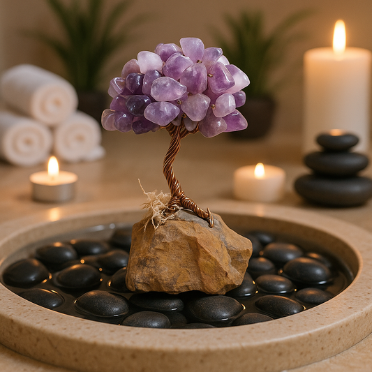 Gemstone Centerpiece Sculpture, Tree of Life Centerpiece, Crystal Centerpiece for Home, Artistic Centerpiece Decor, Luxury Centerpiece for Office, Unique Centerpiece for Living Room, Elegant Crystal Centerpiece, Decorative Centerpiece Sculpture, Amethyst Centerpiece